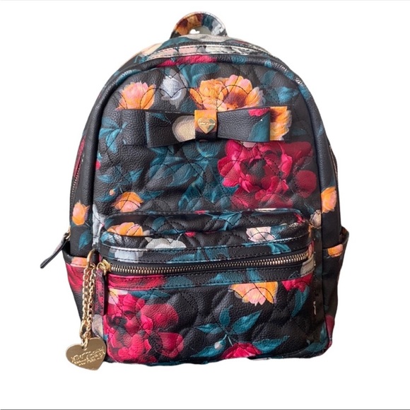 Betsey Johnson Bags Betsey Johnson Quilted Backpack Black With